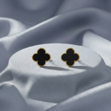 Clover Black Earrings